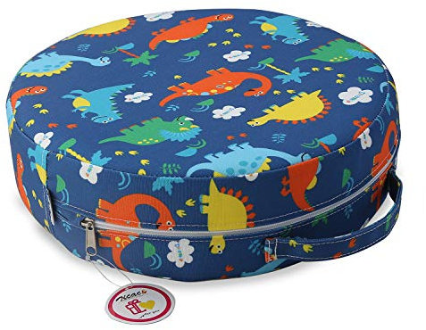 Zicac Toddler Booster Seat for Dining Table, Round, Cowboy Blue | Removable, Washable, Non-slip, Child Baby Booster Cushion for Dining Chair, 2 Years+