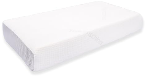 Traumschloss Premium Plus Nackenstützkissen - Kopfkissen aus hochwertigem RG85 Viscoschaumkern für optimale Nackenentlastung mit nachhaltigem Bezug - Waschbar und hygienisch - 30x60 cm - Höhe 10cm