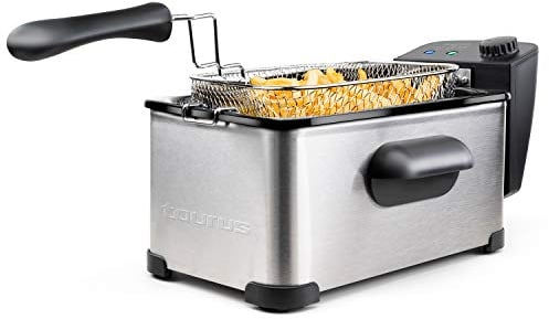Taurus 973967000 Freidora de aceite Fry3, 2000 W, Temperatura de 150 a 190 grados Celsius, Aceite limpio más tiempo, Desmontable, Apta para lavavajillas, 3 l