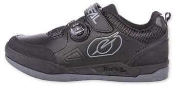 O'NEAL Sender Pro Mountainbike Schuhe Vegan I MTB Downhill Freeride | MTB Schuhe Herren & Damen mit Super-Grip Sohle & Ratschenschnürsystem I Schwarz I Größe 45