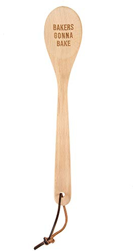 Creative Brands G5788 Table Sugar Wooden Spoon, Wood, Bakers Gonna Bake