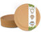 BIOZOYG Plato desechable 23 cm Ø I Plato redondo de papel color marrón I Plato desechable estable I plato ecológico reciclabe para fiesta I Platos desechables ecólogico de un solo uso 100 pz