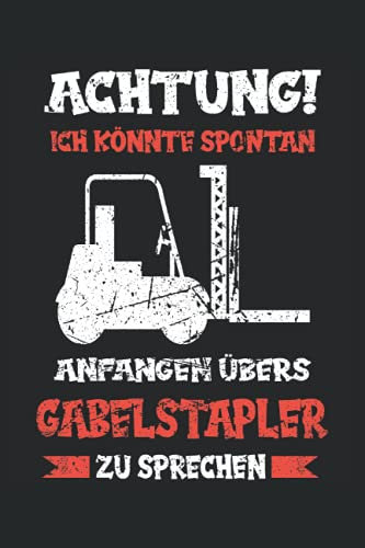 Gabelstapler Fahrer Staplerfahrer Stapler Transport Hubwagen Notizbuch
