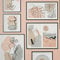 Crown Gallery Dusky Pink Wallpaper M1714 - Picture Frame Line Drawing Face Leaf