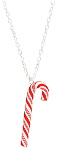 bluebubble MERRY CHRISTMAS Cute Candy Cane Charm Necklace on Gift Card