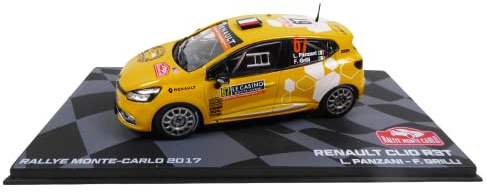 OPO 10 - Auto da Rally 1/43 Compatibile con Renault Clio RS R3T Monte Carlo 2017 Panzani Grilli - BR23