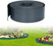 LZQ Bordure de pelouse en Plastique - 20 m - Bordure de Jardin - Rouleau de Bordure de pelouse - Flexible et Libre à Plier - Anthracite