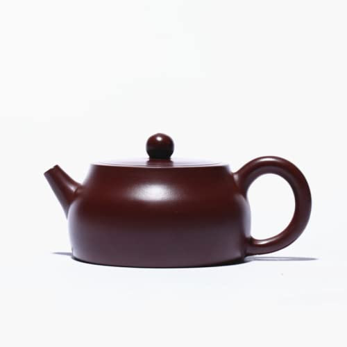 UDRJU Teiera in Ceramica Teiera Sferica in Terracotta Viola Yixing da 190 Ml