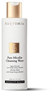 Alqvimia | Mizellen Reinigungswasser mit Ylang-Ylang und Bambus | Make Up Entferner, Gesichtsreinigung und Schutz vor Hautunreinheiten | Gesichtswasser für Tag und Nacht | 200 ml