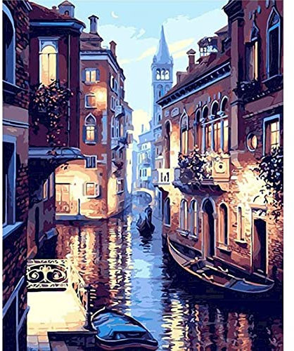 Malen Nach Zahlen Für Erwachsene Malen Nach Zahlen Venedig City Gemälde Zahlen Wohnkultur Einzigartiges Geschenk, Kein Rahmen, 40 X 50 Cm Digitales Ölgemälde Diy Gemälde Wohnzimmer Dekoration Gemäld
