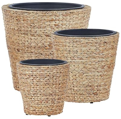 Moderne Blumentöpfe 3er Set Wasserhyazinthe Natur Boho-Stil Plaka