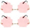 jojofuny 2Pcs Süßigkeiten Transparente Foto-Requisiten Requisiten | Luau Neuheit Form Frauen. Cm Textur Brille Design Party Unisex Erwachsene Modische Disco Brille Einzigartige