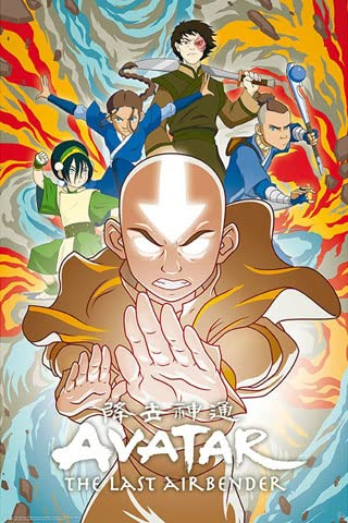 Avatar - Mastery of The Elements - Filmposter Kino Movie TV-Serie - Grösse 61x91,5 cm + 1 Packung tesa Powerstrips® - Inhalt 20 Stück