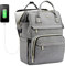 LOVEVOOK Laptop Backpack Women, Large Work Womens Backpacks, 15.6 Inch Rucksack Bag for Travel Business Uni, Lightweight Ladies Back Pack with USB Port & Anti-Theft Pocket, Grey