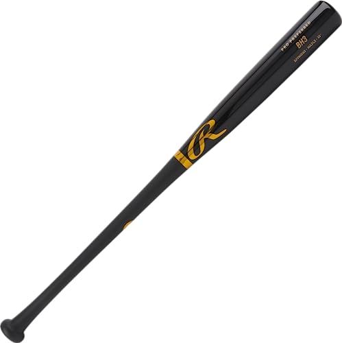 Rawlings bevorzugter Baseballschläger aus Ahornholz, Gameday-Profil – Forelle, Harper, Machado, Albies Holz, Black Mike Trout Pro Preferred, 34