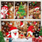 Baynetin Adesivi per Finestre di Natale con Babbo Natale, Renne, Pupazzo di Neve, Nani, Riutilizzabili, in PVC, per Natale Vetrofanie Decorazioni (10Fogli,267Pezzi)