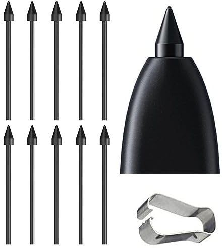10 PCS Galaxy Tab S9 S Pen Soft Tips/Nibs Compatible with Galaxy Tab S9 Ultra / S9 Plus/Tab S9 FE / S9 S Pen Replacement Tips/Nibs with Tools (S9/S9+/S9 Ultra/S9 FE Black*10)