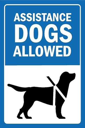 Assistance dogs allowed - 3mm Aluminium sign (200mm x 150mm)