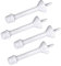 Cosnys 4 Pack 3 Heavy Duty Solid Rigid Door Stop with White Soft Rubber Tip, Zinc Metal Door Stopper Protect Wall & Door,White Door Stops,Door Stopper Wall Protector