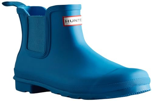 Hunter Stivali da pioggia Chelsea originali da donna, Poolhouse Blu, 39 EU