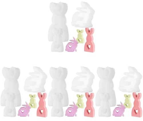 ULTECHNOVO 12pièces Moules à Chocolat Forme De Lapin De Pâques Pour Biscuits Et Bonbons Flexible Et Facile à Nettoyer Outil Pratique Pour Boulangerie Et