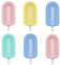 FANXIYA 6 Pack Molde Helado Silicona Reutilizable Moldes de Paleta Multicolor Popsicle Moldes Apilable Moldes para Polos sin BPA Moldes Paletas para Niños, Adultos, Postre, Chocolate (Estilo Clásico)