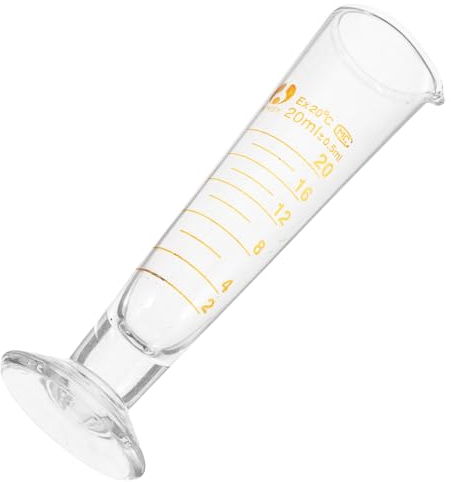 OUNONA vaso medidor de vidrio vasos de quimica taza medidora con pico vasos medidores de liquidos vasos de laboratorio taza medidora de laboratorio escala herramienta suministros cubilete