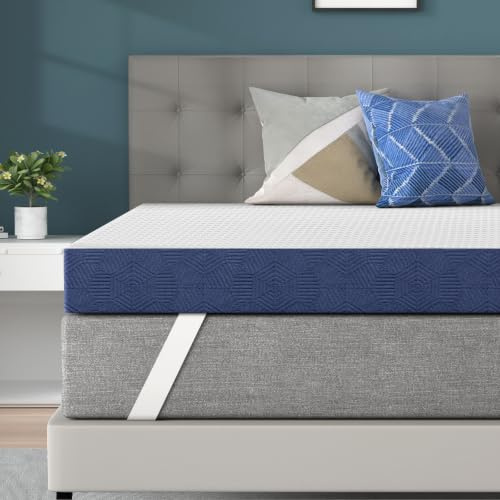BedStory Topper 120x200cm, 10cm Höhe Matratzentopper aus Gel Memory Foam, H3&H4 atmungsaktiver Topper mit abnehmbarem Bezug für Mattress Boxspringbett Schlafsofa, Oeko-TEX Zertifiziert