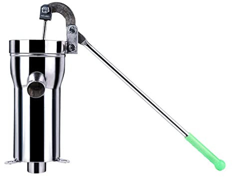 Pompe à Main Pression, Presse Manuelle Et Bien Pompe Au Sol Jardin À Extérieur Distributeur Eau Et Bien Manuel À Ancienne Usage Domestique Fonte Manivelle