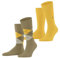 Burlington Herren Socken Everyday Mix Multipack M So Baumwolle gemustert 2 Paar, Beige Sesame 4410, 40-46