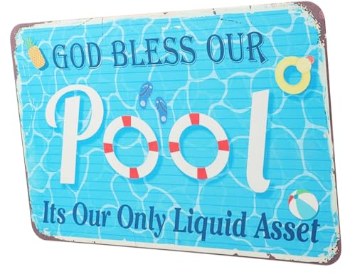 Milisten Metallschild Swimming Pool Für Draußen Pool-slogan-schild Aus Eisen Lustige Für Outdoor Für Sommer