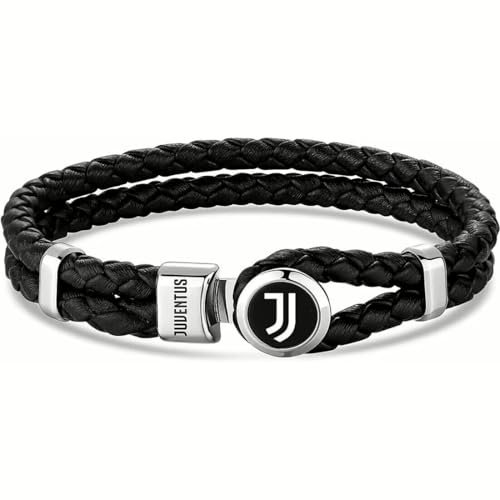 Lowell Armband aus geflochtenem Leder mit Erkennungsmarke Juventus FC B-JB010ULN, M, Kunstleder