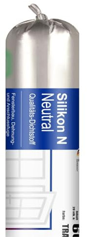 Silikon N Bausilikon 600 ml – Neutralvernetzend, Transparent, Für Fensteranschlussfugen, Fassaden & Dachabdichtungen, UV- & Witterungsbeständig
