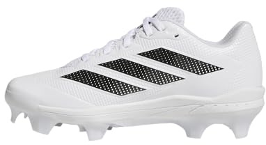 Adidas Women's Adizero Instinct 2.0 TPU TD Softball, White/Black/Black, 8