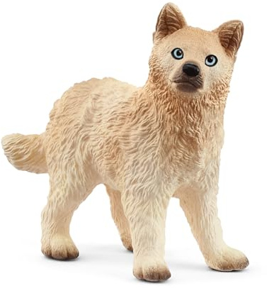 Schleich Wild Life - 2 Arctic Wolf Cub Toy Figurine. Realistic Hand-Painted Hard Animal Toys for Boys and Girls. Durable Educational Wolf Figure for Imaginative Play. Kids and Toddlers Ages 3+ 14881