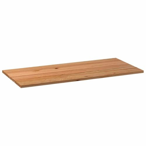 vidaXL Tischplatte Hellbraun 220x100x4 cm Massivholz Eiche Rechteckig, Esstischplatte, Schreibtischplatte, Bartischplatte, Esszimmertischplatte