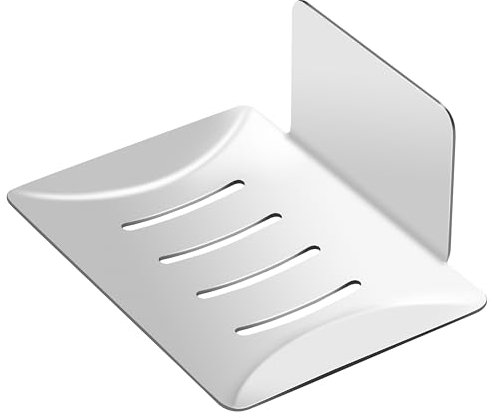 Porta Saponetta da Muro in Acciaio Inox, Portasapone Autoadesivo, Porta Sapone Bagno Montaggio a Parete, Senza Fori, Antiruggine per Cucina, Bagno per Riporre Spugne di Sapone Spazzole