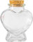Mini-Glasflasche in Herzform, transparente Aufbewahrungsdosen mit Korken, dekorative Flaschen, dekoratives Zubehör, Heimdekoration