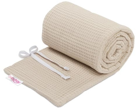 babybay Baby Kantenschutz Waffelpiqué (Made in EU) - Bettschutz in vielen Farben und Größen, 100% Baumwolle, Oeko-Tex 100 (Sand, für Modell Maxi, Boxspring und Comfort Plus)