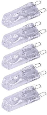 WOLTHID G9 Bulb G9 Halogen Bulb 20Watt 220Volt 40W 60W Halogen Light Bulb G9 220V 25W 2Pin 2700K Warm White for Crystal Lamp Ceiling Fan Light 5PCS 20W