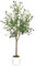 Olivo Artificial Planta 120cm Plantas Artificiales Decorativas Grande Árboles Plástico de Interior y Exterior Decoración con Cuenca Blanca para Hogar, Oficina, Casa, Balcón, Dormitorio (1Pack)