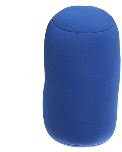 Raypontia Microbead Pillow 30 * 16Cm Perlen Kissen Nackenrolle, Kleines Rundes Nackenkissen, Perlen Kissen Nackenkissen, Mikroperlenkissen Klein, Microbead Travel Pillow Aus Stoff, Blue