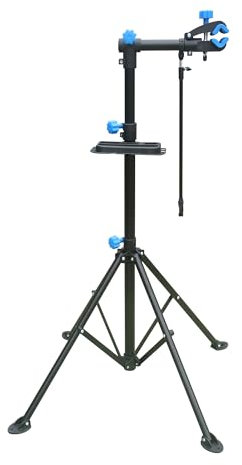 BOUDECH Shelter Support de réparation de vélo 198 x 104 cm Béquille de vélo avec porte-outils en acier noir