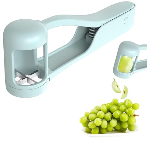 Tagliasuve per bambini piccoli, tagliafrutta, pomodoro, ciliegia, fragola, utensili per insalata di verdure, affettatrice per quarti (verde chiaro)