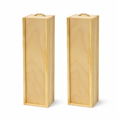 Sonliner Handgefertigte Holz-Weinbox mit Schiebedeckel – 36x11x10,5 cm – Nachhaltige Geschenkverpackung für Weinflaschen, ideal für Hochzeiten, Geburtstage und besondere Anlässe. (2)