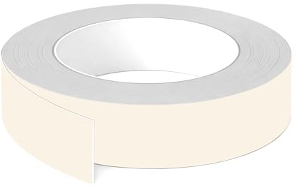 cyclingcolors 1x Bande de chant ABS sans colle 23 mm x 5 m épaisseur 0,8 mm facile à appliquer bricolage étagère meuble panneau plan de travail bois stratifié, Blanc porcelaine mat