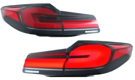 Rücklichter Auto-Rückleuchten für BMW 5er G30 G38 2018–2020 Rückleuchten, Montage, Autozubehör(1pair red)