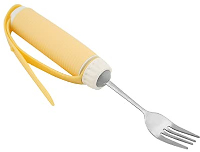 Vistreck Utensilios para Comer Giratorios Flexibles para Discapacitados y ancianos: Cuchara/tenedor con Agarre Ajustable (Tenedor)