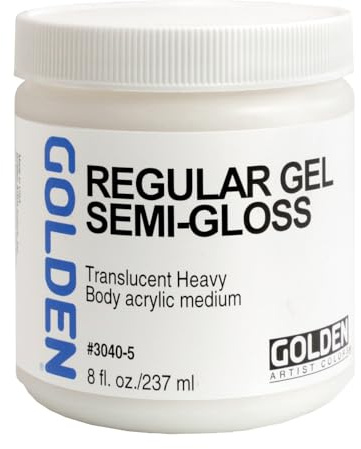Pro-Art Mediums Golden Regular Semi-Gloss Gel Medium-8 oz