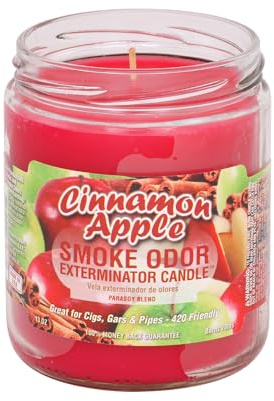 Smokers Candle Odor Exterminator Candle Cinnamon Apple 13Oz